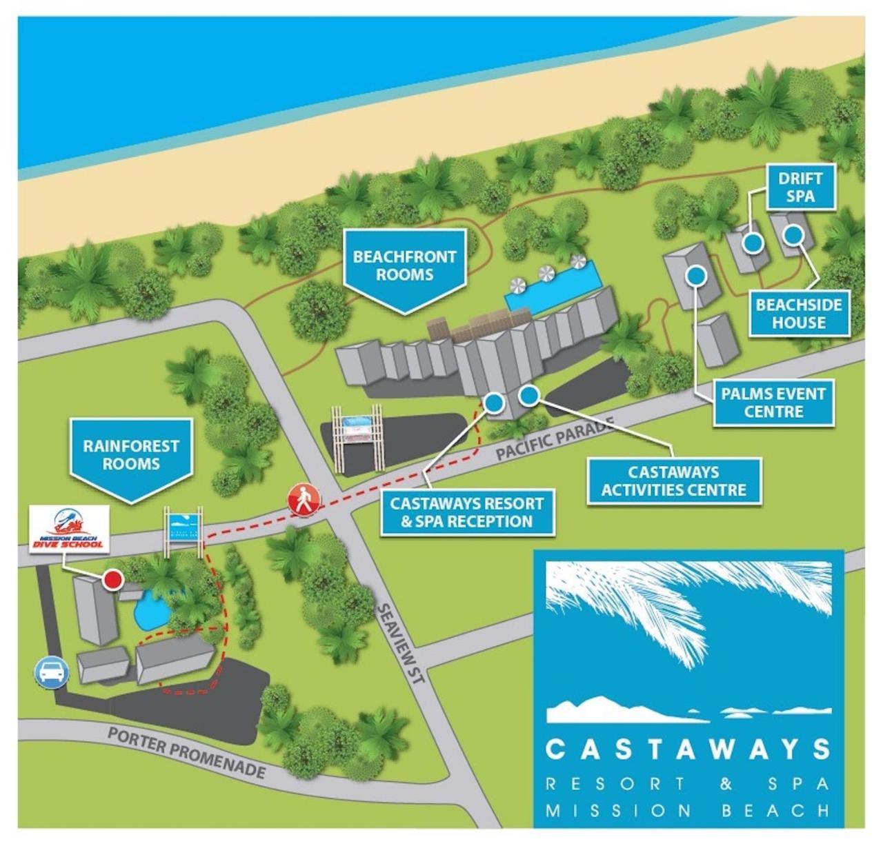 Rainforest Castaways Resort And Spa Мишън Бийч Екстериор снимка